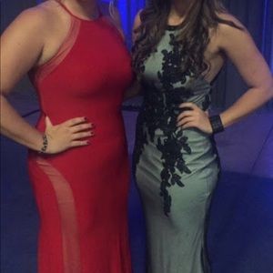 Red formal dress. Size large.